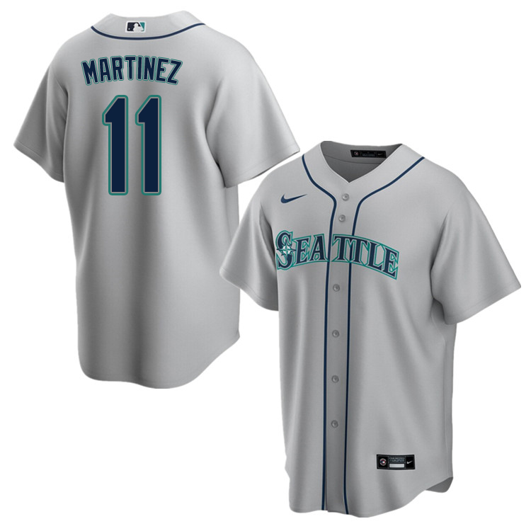 Nike Men #11 Edgar Martinez Seattle Mariners Baseball Jerseys Sale-Gray